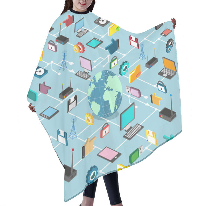 Personality  Network Technology Hair Cutting Cape