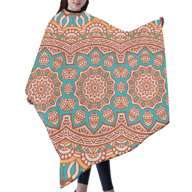 Personality  Ethnic Floral Seamless Pattern Hair Cutting Cape