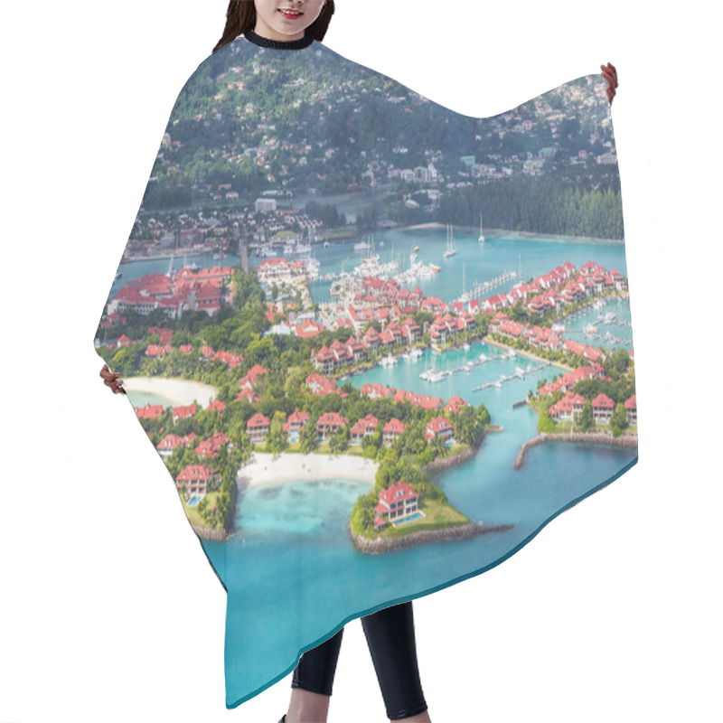 Personality  Seychelles Eden Island Beach Mahe Vacation Paradise Sea Ocean Aerial Photo View Travel Hair Cutting Cape