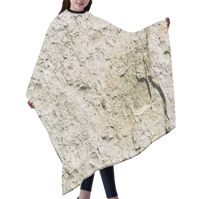 Personality  Elevated View Of Light Uneven Textured Stone Hair Cutting Cape