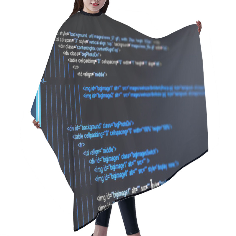 Personality  HTML Web Code Hair Cutting Cape