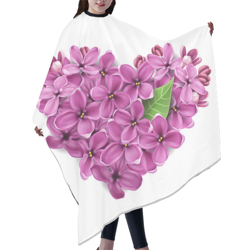 Personality  Heart From Flowers Of A Lilac Hair Cutting Cape