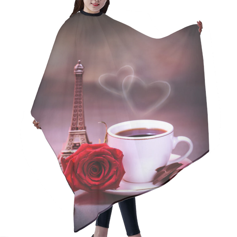 Personality  Morning Drink In Paris Hair Cutting Cape