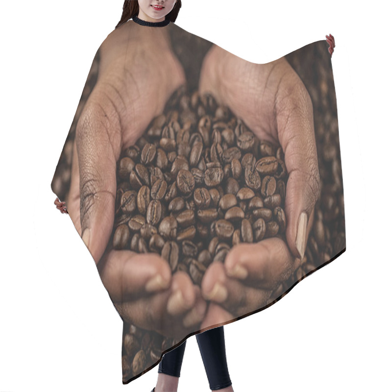 Personality  Hands Holding Coffee Hair Cutting Cape