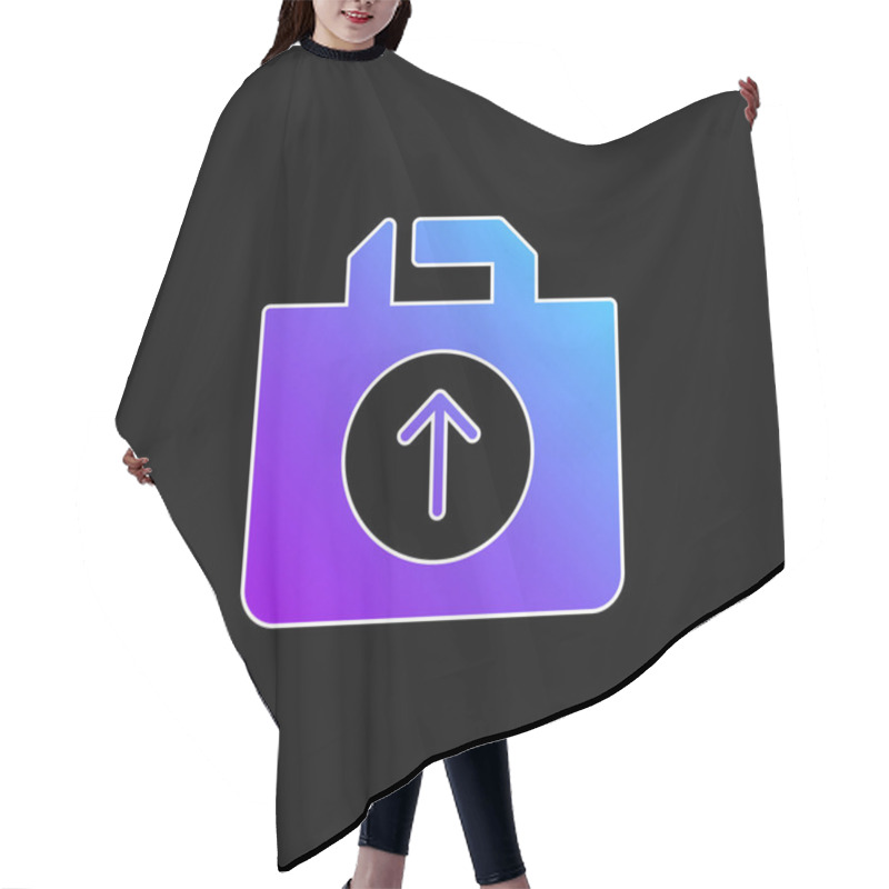 Personality  Bag Blue Gradient Vector Icon Hair Cutting Cape