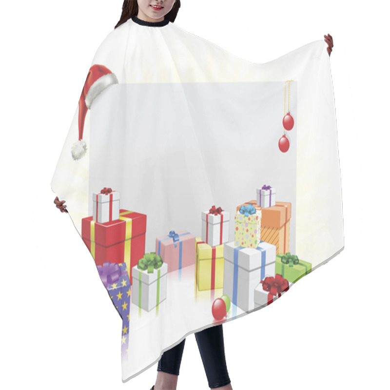 Personality  Christmas Presents And Sign Concept Hair Cutting Cape