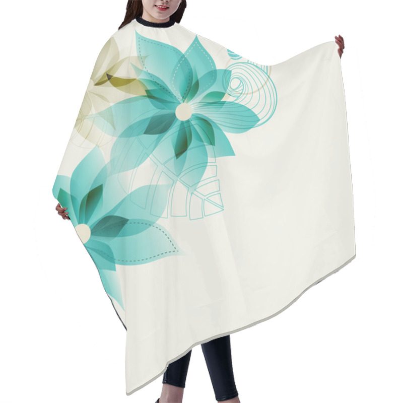 Personality  Retro Floral Background Vector Hair Cutting Cape