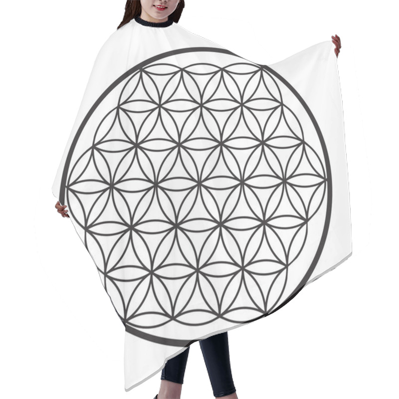 Personality  Flower Of Life Vector Hair Cutting Cape