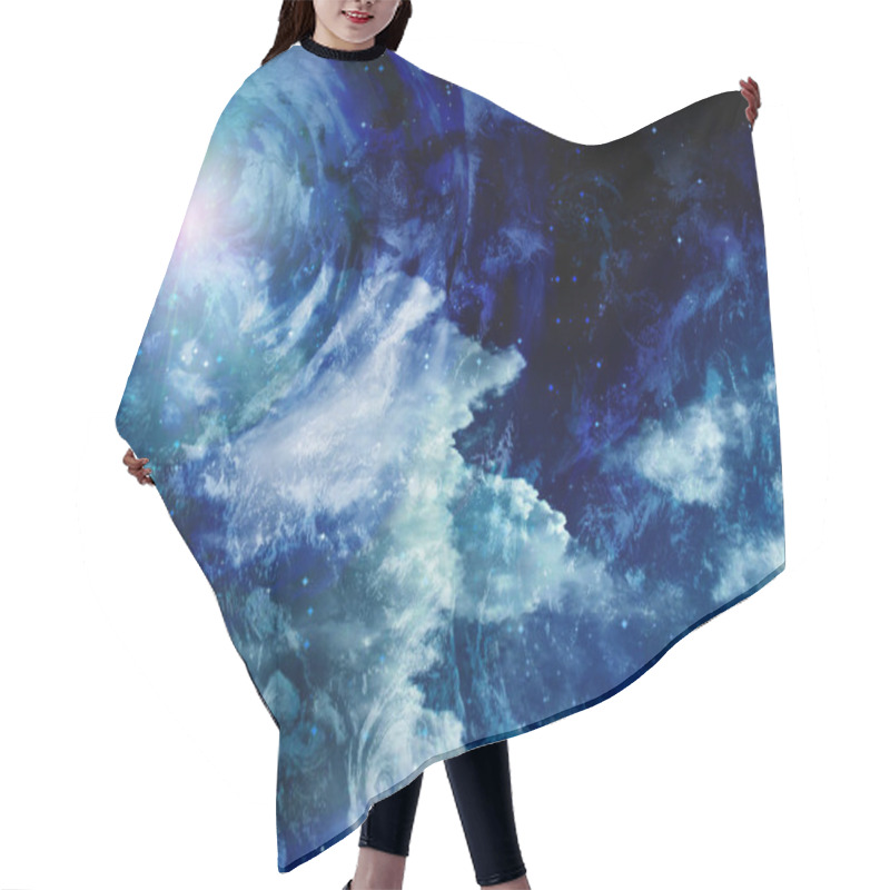 Personality  Deep Space Shining Light And Clouds Hair Cutting Cape