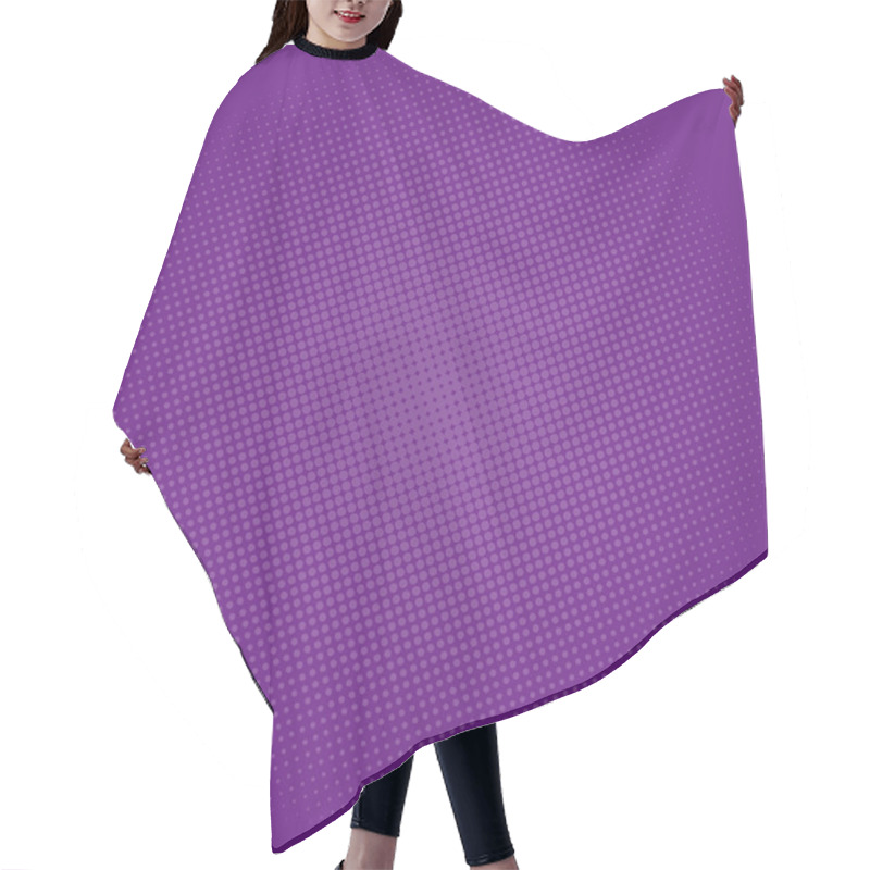 Personality  Dots On Dark Purple Background, Pop Art Background Hair Cutting Cape