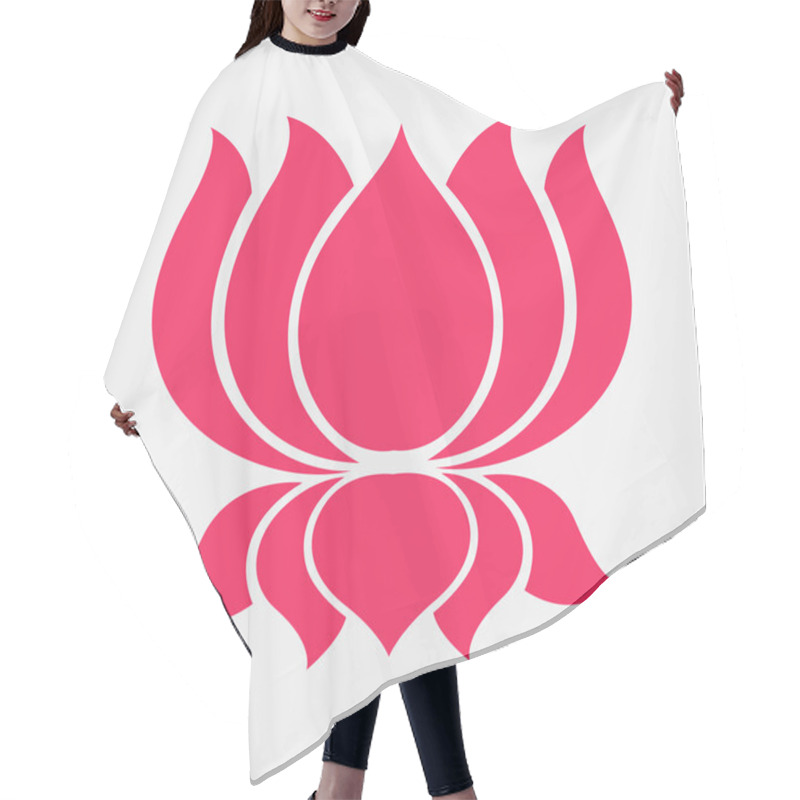 Personality  Pink Lotus Vector Hair Cutting Cape