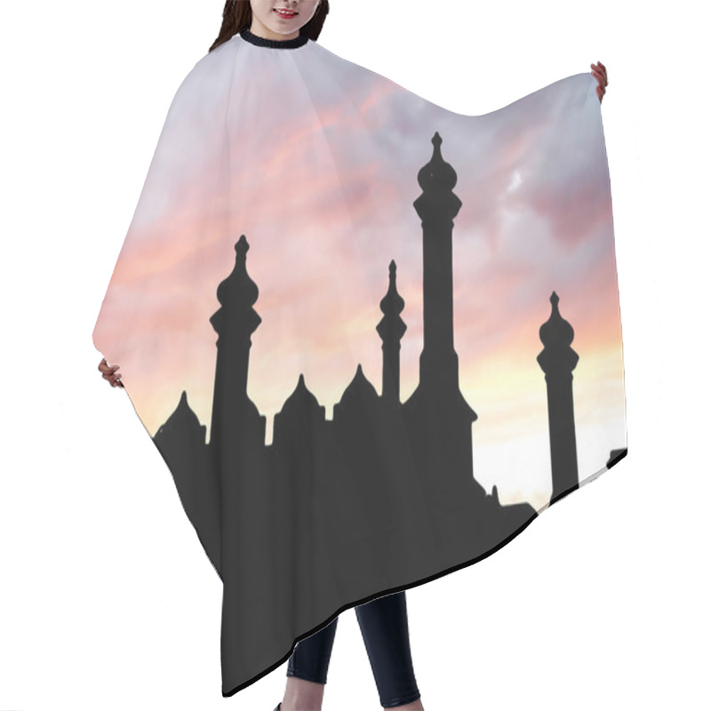 Personality  Castle Silhouette On Sunset Sky Background Hair Cutting Cape