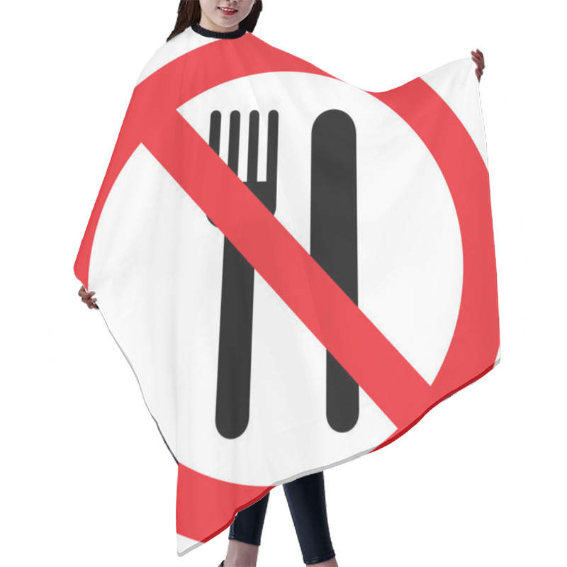 Personality  No Eating Sign Hair Cutting Cape