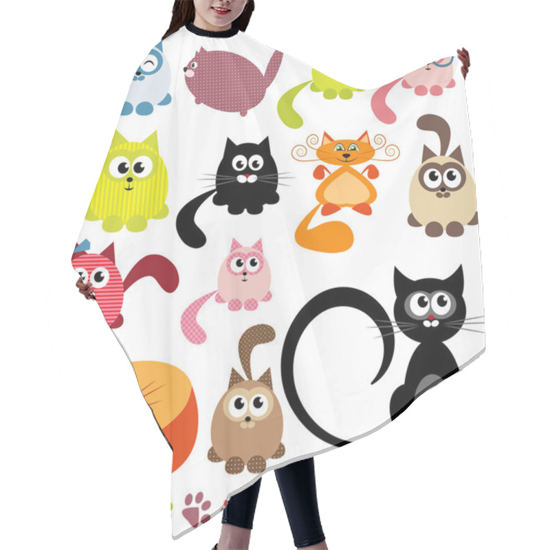 Personality  Set Of Cats Hair Cutting Cape