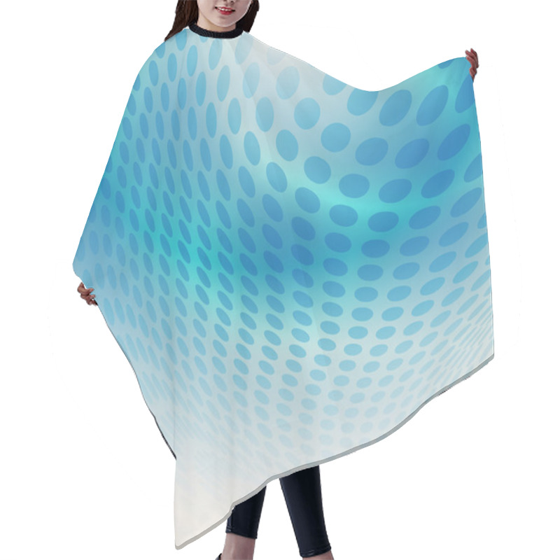 Personality  Blue Circle Background Hair Cutting Cape