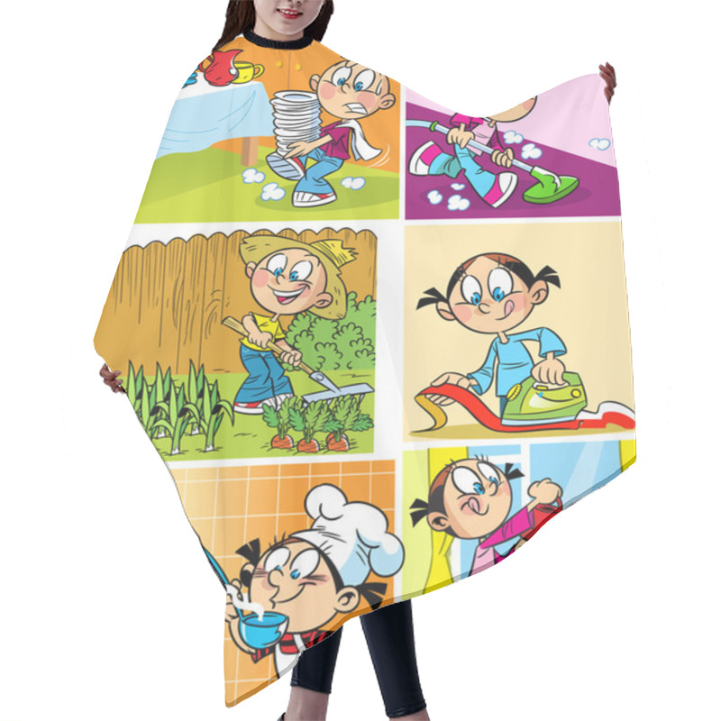 Personality  Domestic Employment Of Children Hair Cutting Cape