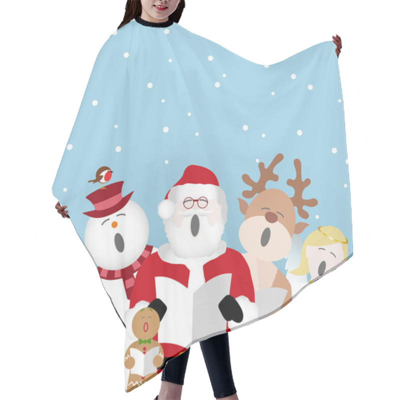 Personality  Singing Christmas Characters Hair Cutting Cape