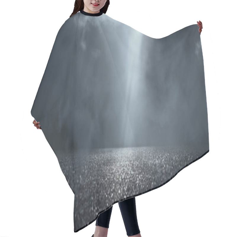 Personality  Abstract Space Background Full Of Smoke. Hair Cutting Cape