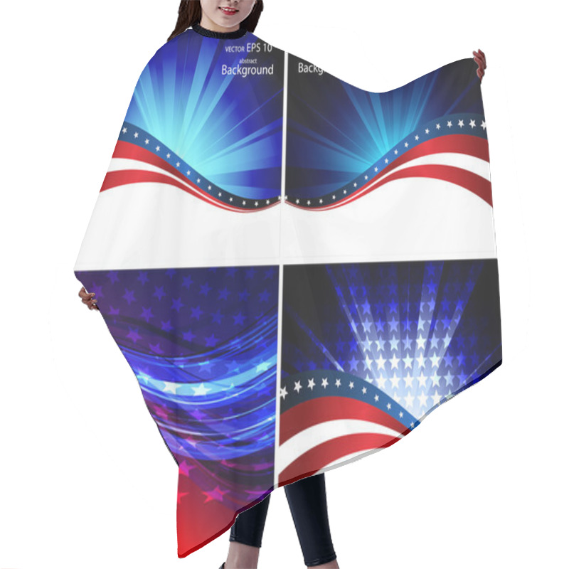 Personality  American Flag, Vector Background For Independence Day And Other Events.  Hair Cutting Cape