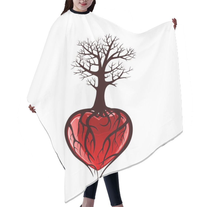 Personality  Tree With Heart Hair Cutting Cape