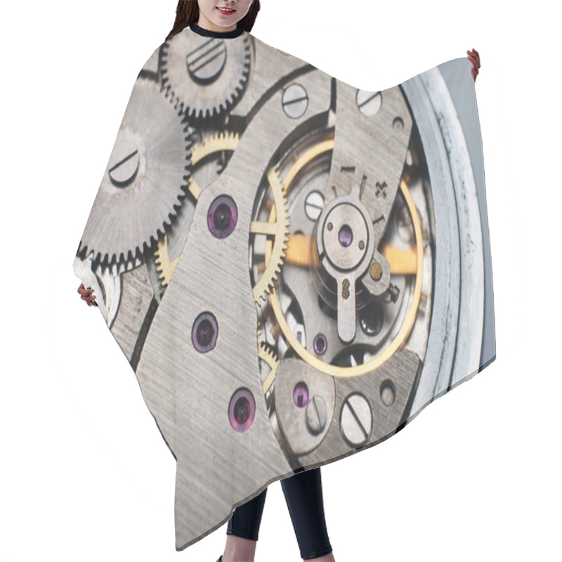 Personality  Technology Background With Metal Gears And Cogwheels Macro Hair Cutting Cape