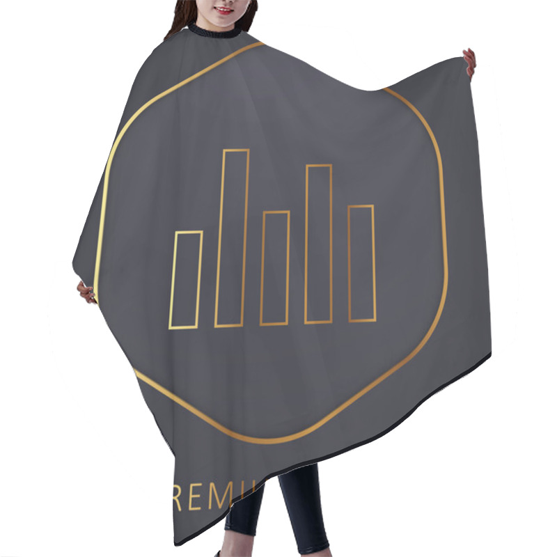 Personality  Bars Golden Line Premium Logo Or Icon Hair Cutting Cape