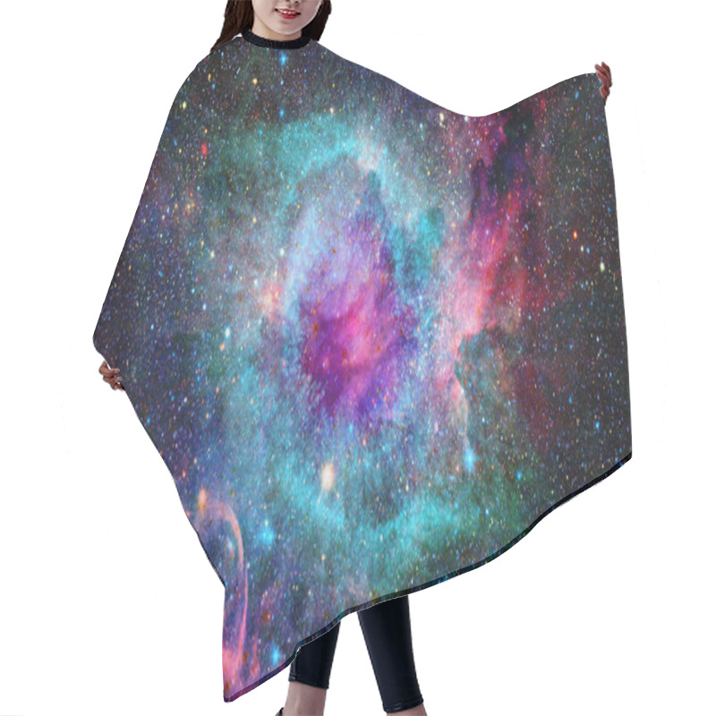 Personality  Nebula And Galaxies In Space. Elements Of This Image Furnished By NASA. Hair Cutting Cape