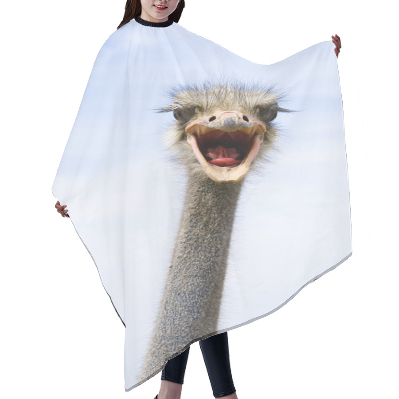 Personality  The Head Of The African Ostrich Funny Hair Cutting Cape