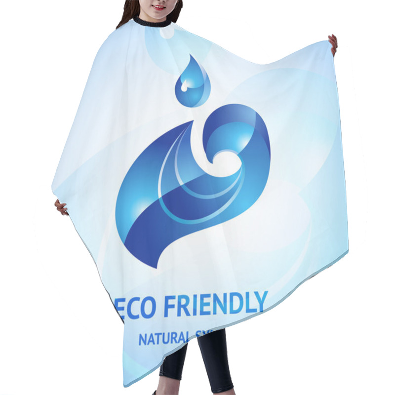 Personality  Water Natural Blue Symbol Hair Cutting Cape