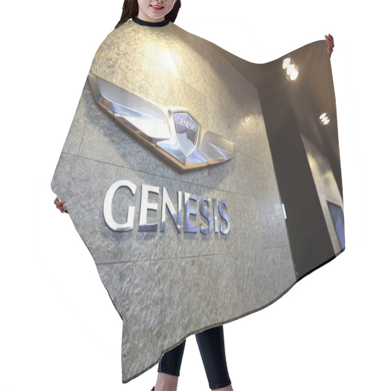 Personality  The Logo Of Genesis Is Pictured At The Stand Of Hyundai During The 16th Shanghai International Automobile Industry Exhibition, Also Known As Auto Shanghai 2015, In Shanghai, China, 20 April 2015 Hair Cutting Cape