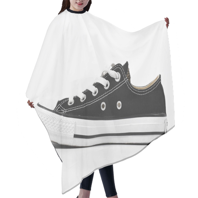 Personality  Black Canvas Shoe Hair Cutting Cape