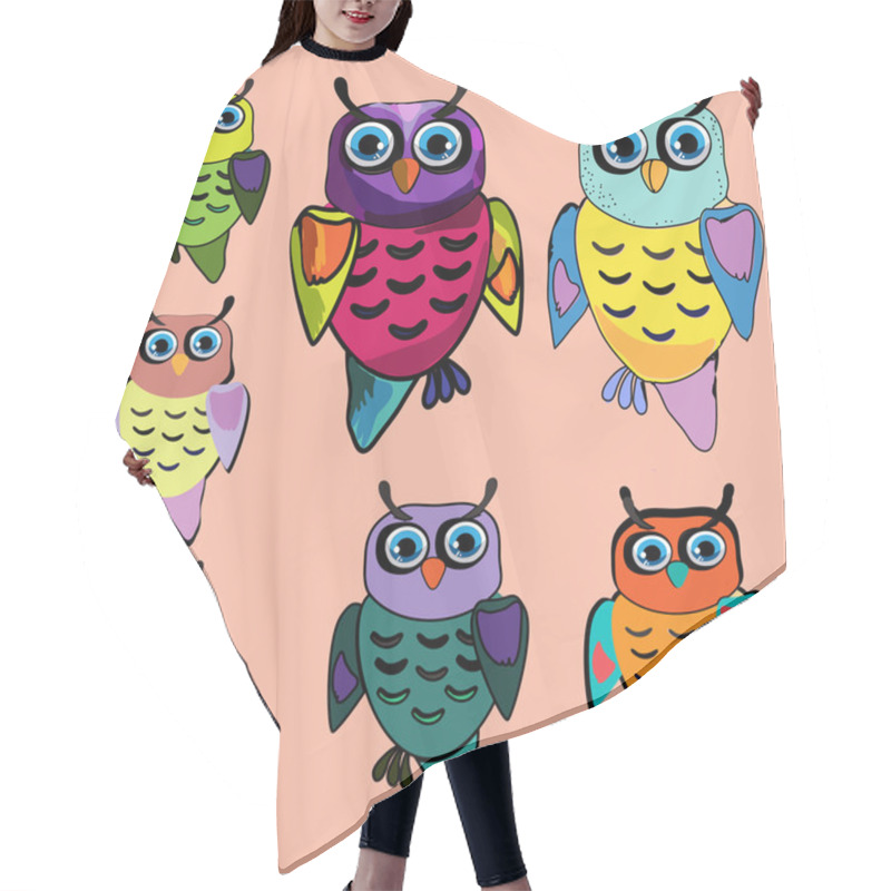 Personality  Set Of Cute Owl Hair Cutting Cape