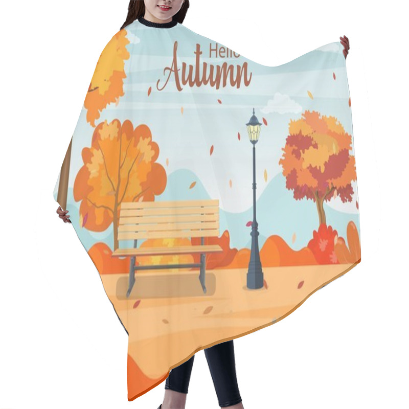 Personality  Beautiful Autumn City Park Hair Cutting Cape