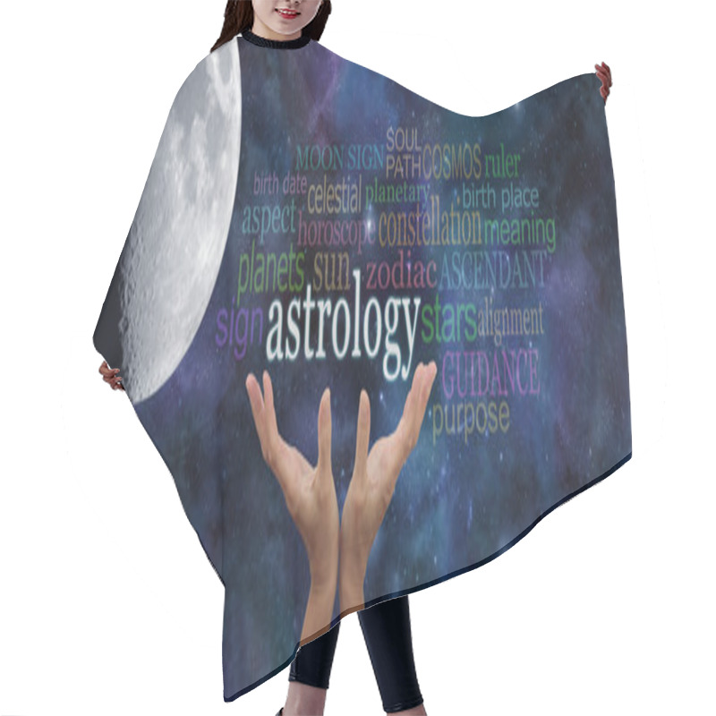 Personality  It Is Written In The Stars - Astrology Banner Hair Cutting Cape