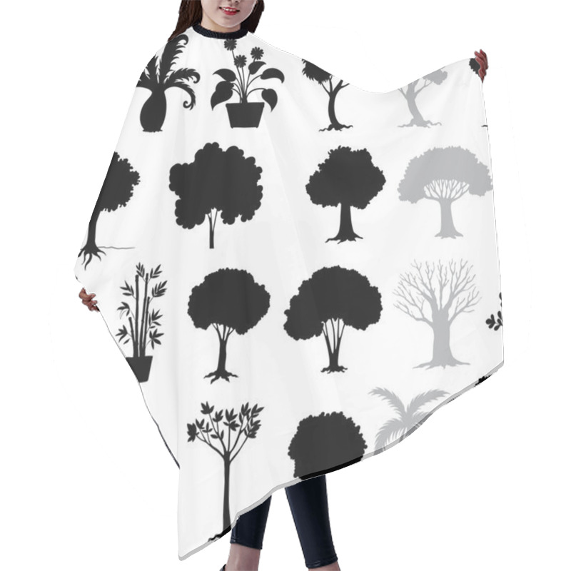 Personality  Various Trees Hair Cutting Cape