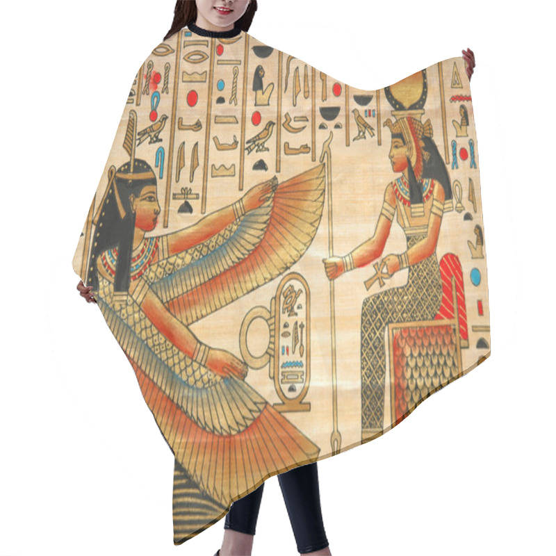 Personality  Papyrus With Elements Of Egyptian Ancient History Hair Cutting Cape