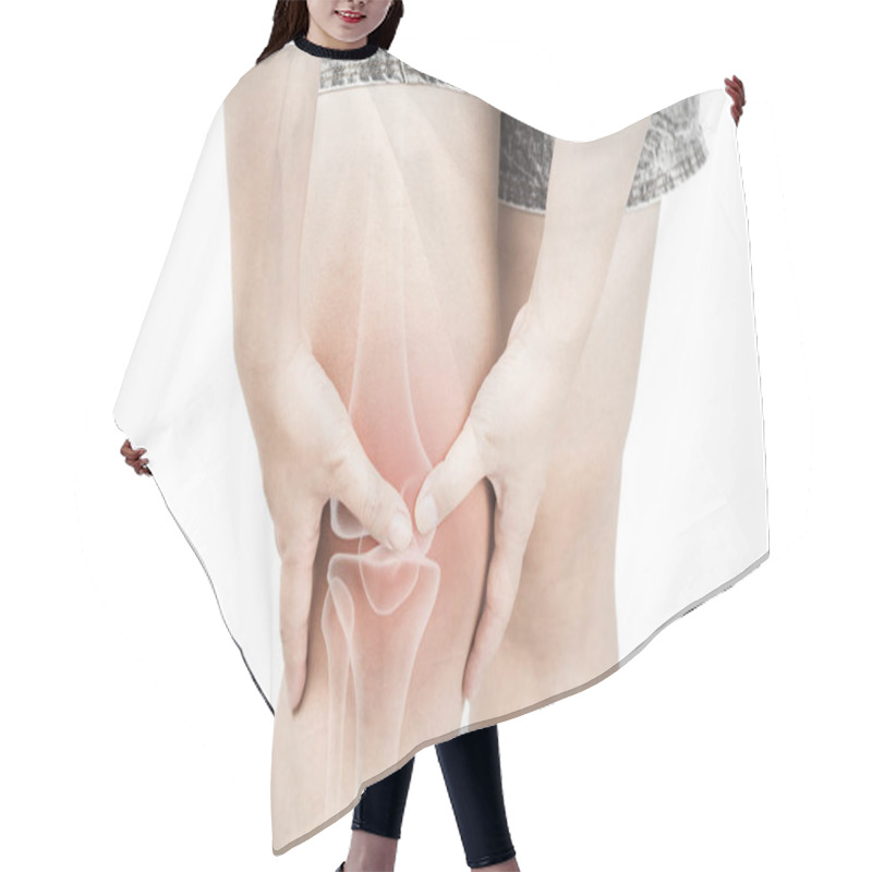 Personality  Knee Bones Pain White Background Knee Injury Hair Cutting Cape