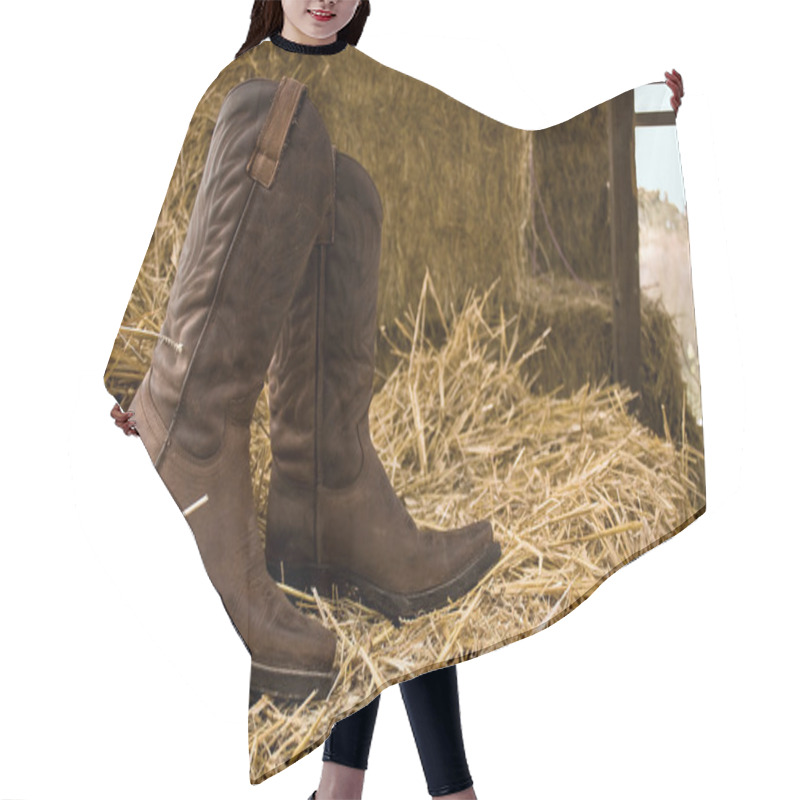 Personality  Boots And Hay Hair Cutting Cape