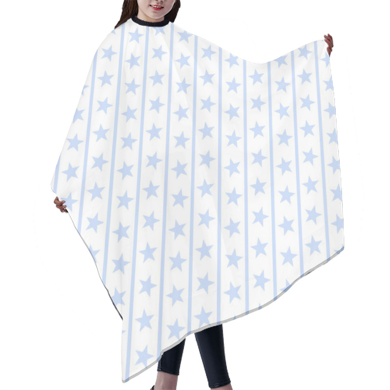 Personality  Pale Blue Stars & Stripes Hair Cutting Cape