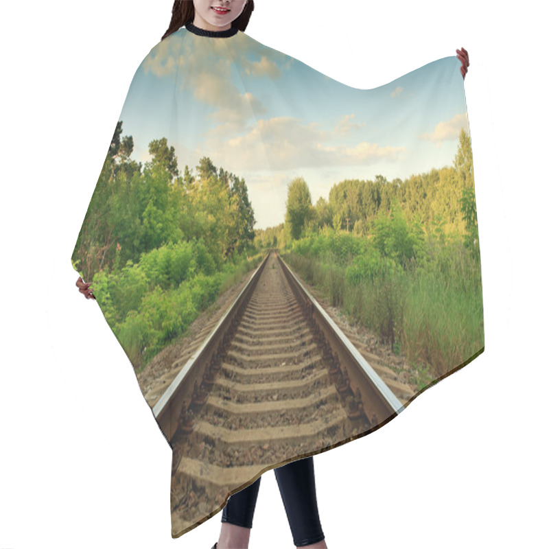 Personality  Railroad Track Hair Cutting Cape