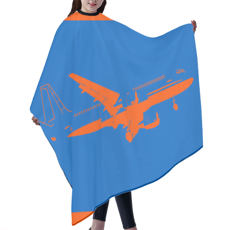 Personality  Pop Art. Plane Hair Cutting Cape