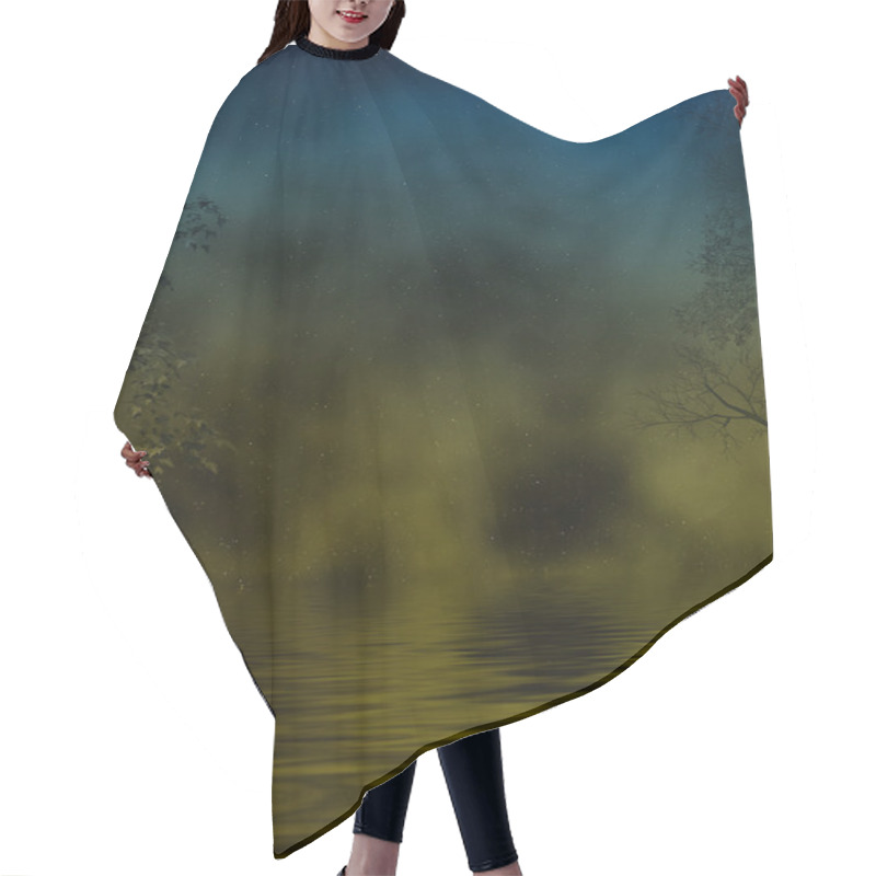 Personality  Fantasy Landscape Hair Cutting Cape