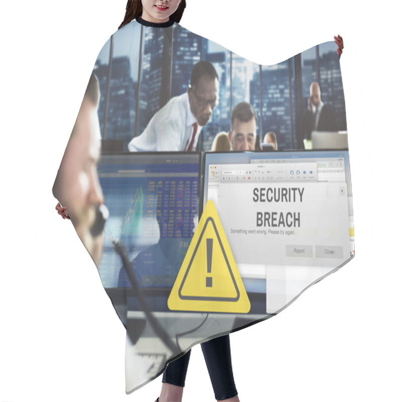 Personality  Business People Working And Security Breach Hair Cutting Cape