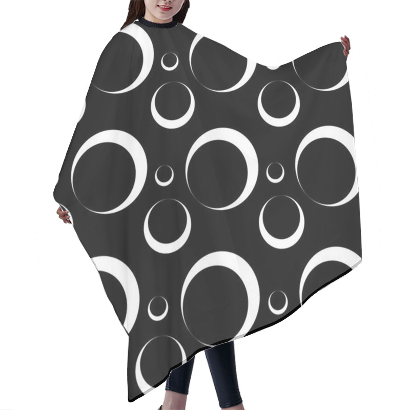 Personality  Abstract Circles Pattern Hair Cutting Cape