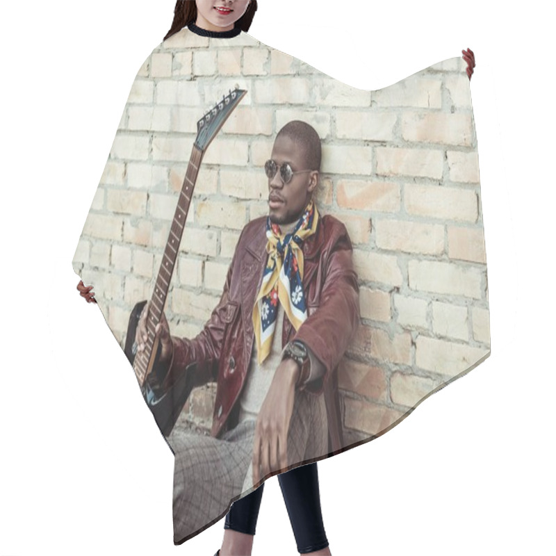 Personality  African American Man With Guitar Hair Cutting Cape