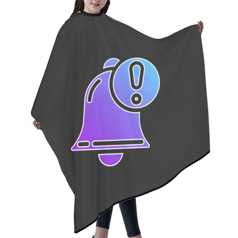 Personality  Alarm Blue Gradient Vector Icon Hair Cutting Cape