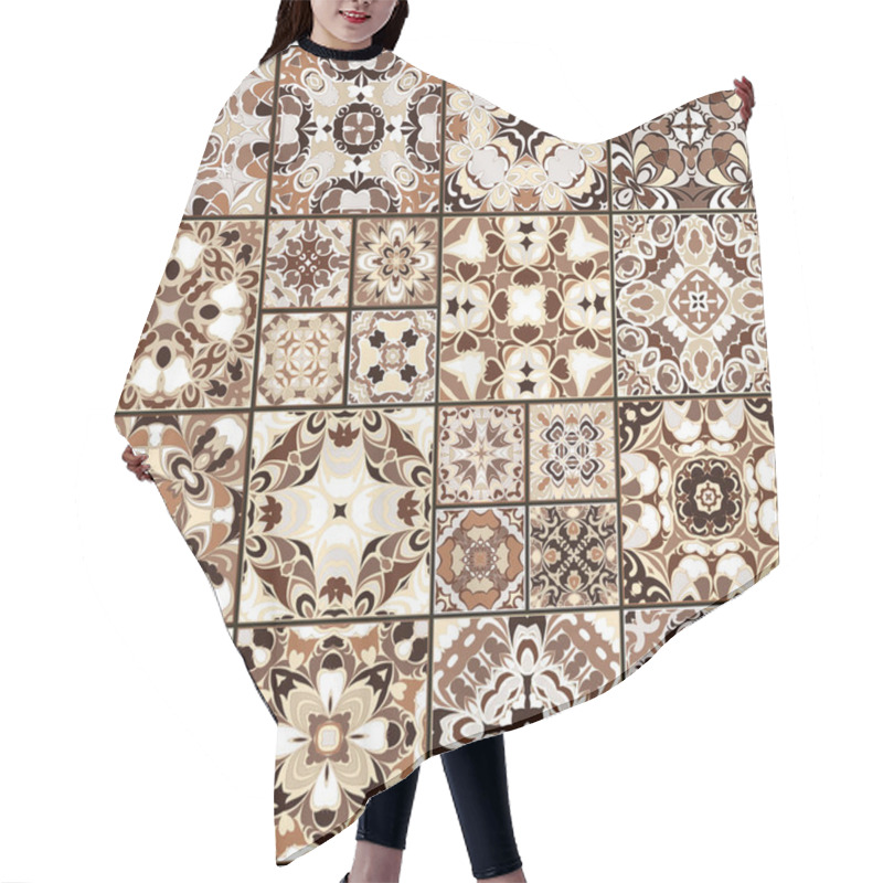 Personality  Collection Of Ceramic Tiles Hair Cutting Cape