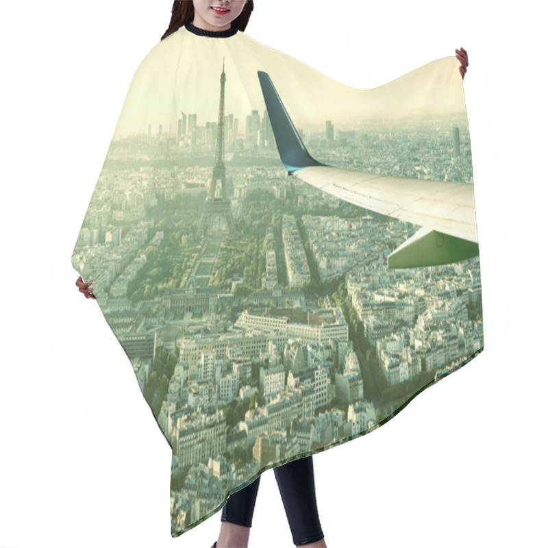 Personality  Aerial Panoramic View Of Paris With The Eiffel Tower Hair Cutting Cape