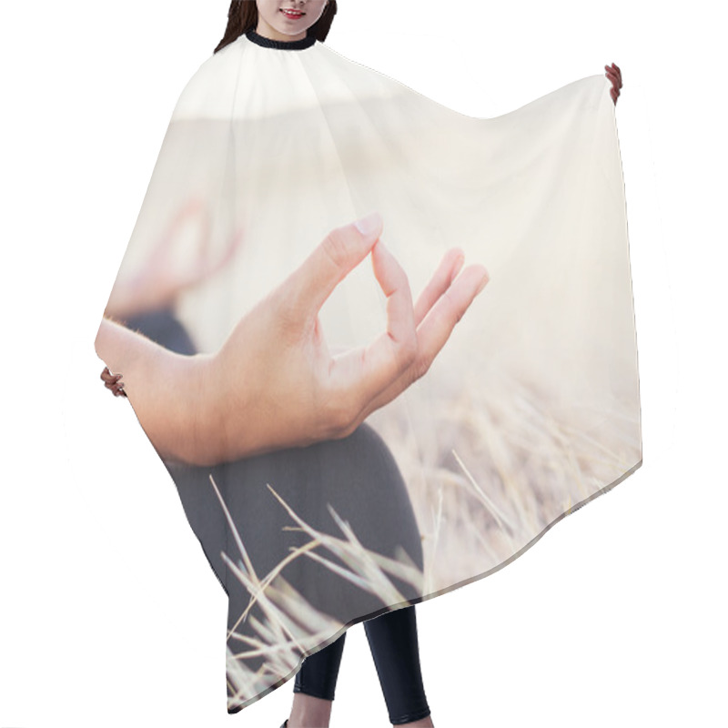 Personality  Yoga Woman Meditation Hair Cutting Cape