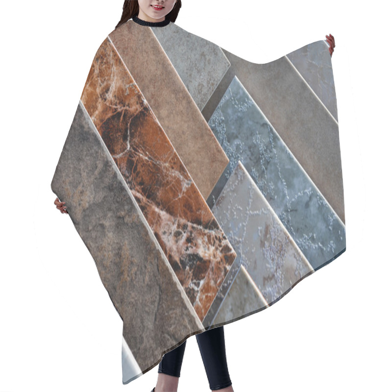 Personality  Ceramic Tile Display Samples Hair Cutting Cape